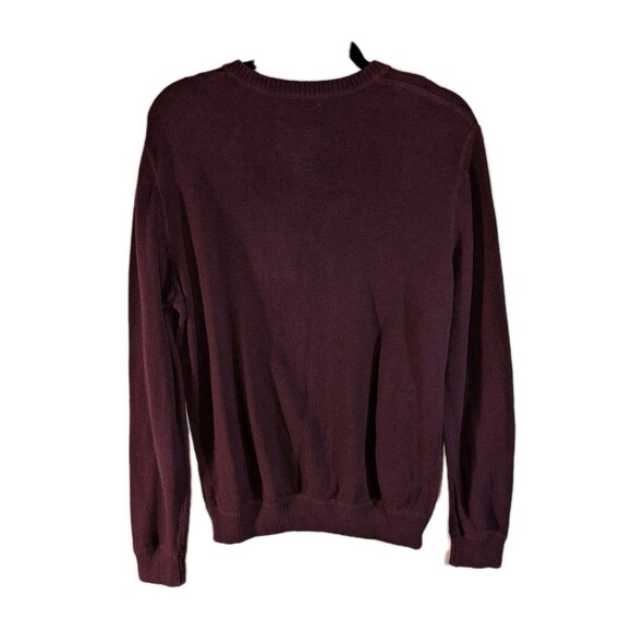 American Eagle Sweater Men’s Size Medium Maroon V-neck Preppy Y2K - Picture 3 of 9